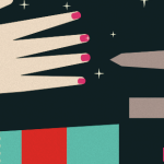 Macete com cola para tirar esmalte do canto das unhas em tempo recorde